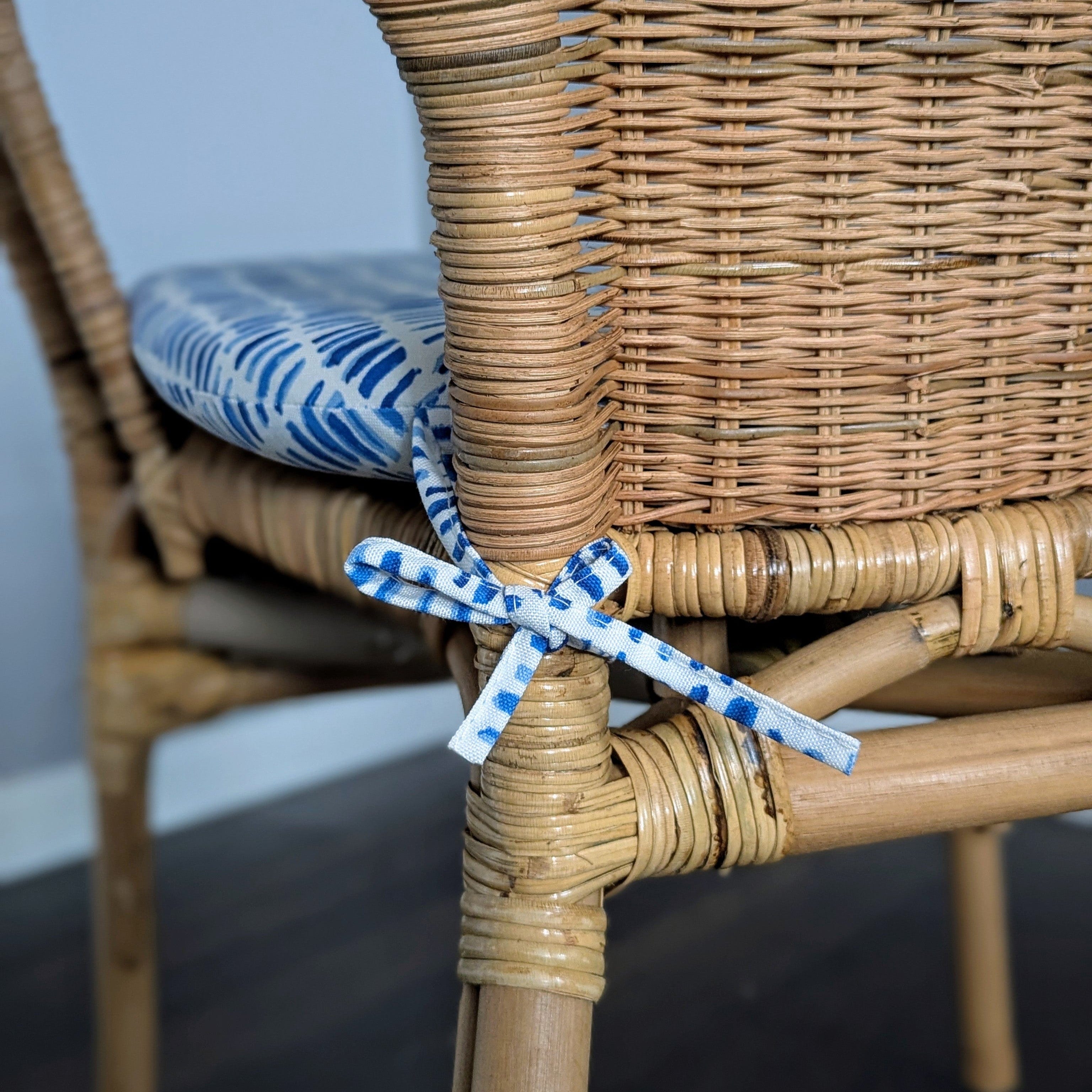 Rockin Cushions IKEA Outdoor Slipcovers Set of 2, Blue Rain U-Shape Outdoor Chair Pad, Removable Covers